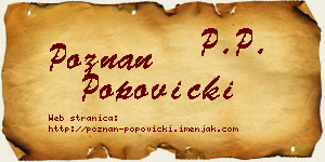 Poznan Popovicki vizit kartica